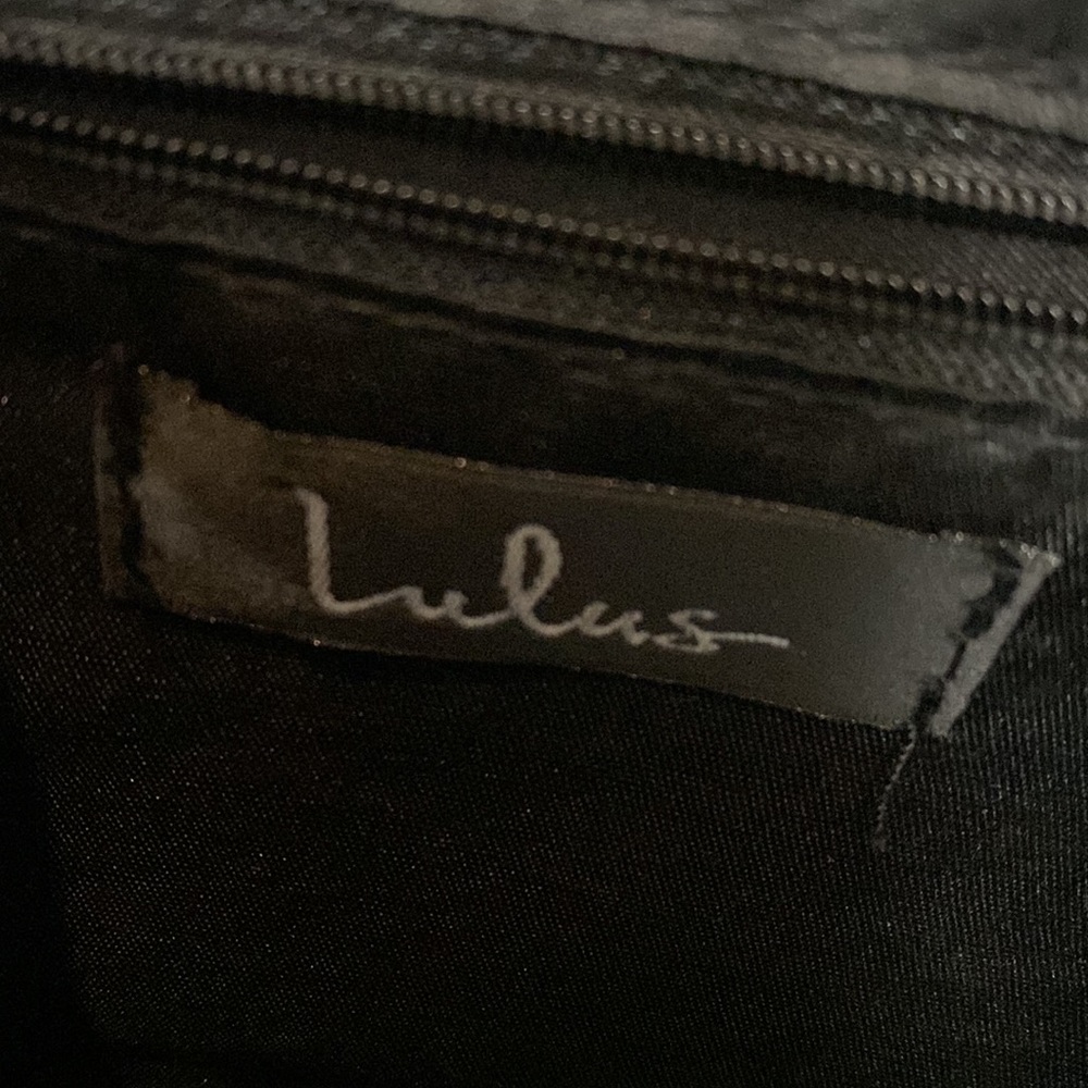 Lulus faux leather black clutch with tassel - Picture 6 of 10